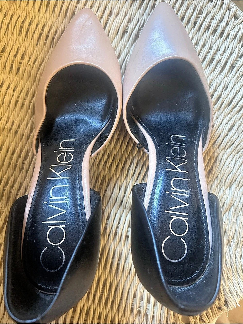 Calvin Klein Pointed Toe Heels in Pink
